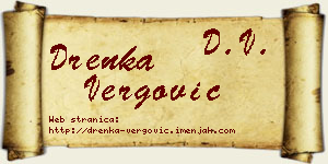 Drenka Vergović vizit kartica